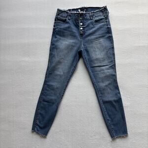 Kut from the Kloth Womens Jeans Size 14 Connie Fab Ab Ankle Skinny Stretch Denim